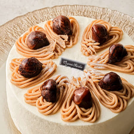 栗のモンブランショートケーキ｜茅ヶ崎市でケーキのデリバリーならオーガニックガーデン茅ヶ崎