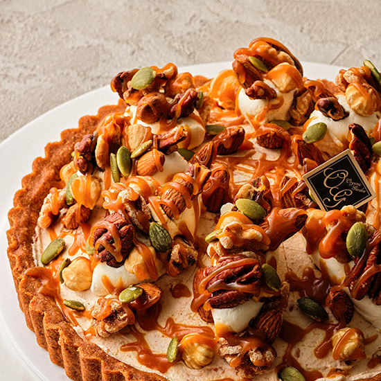 キャラメルナッツタルト キャラメルナッツタルト|茅ヶ崎市でケーキのデリバリーならオーガニックガーデン茅ヶ崎