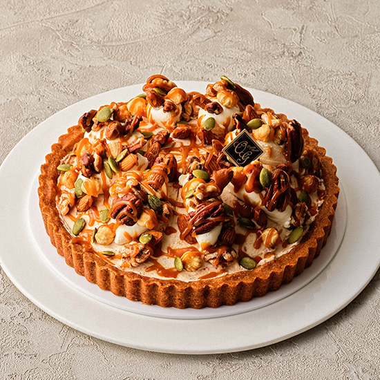 キャラメルナッツタルト キャラメルナッツタルト|茅ヶ崎市でケーキのデリバリーならオーガニックガーデン茅ヶ崎